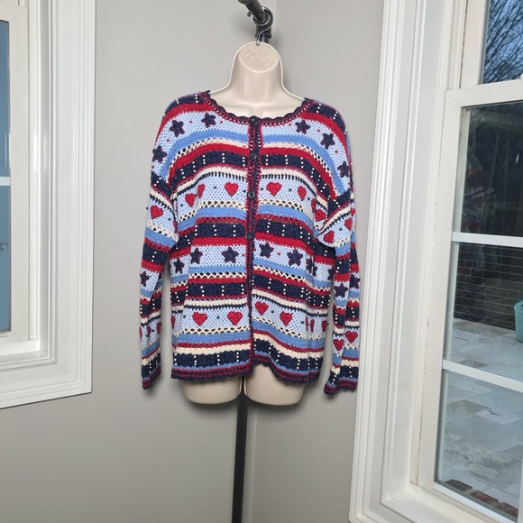 Design Options Philip Jane Gordon Crochet Cardigan ~ Women’s XL - Picture 8 of 8